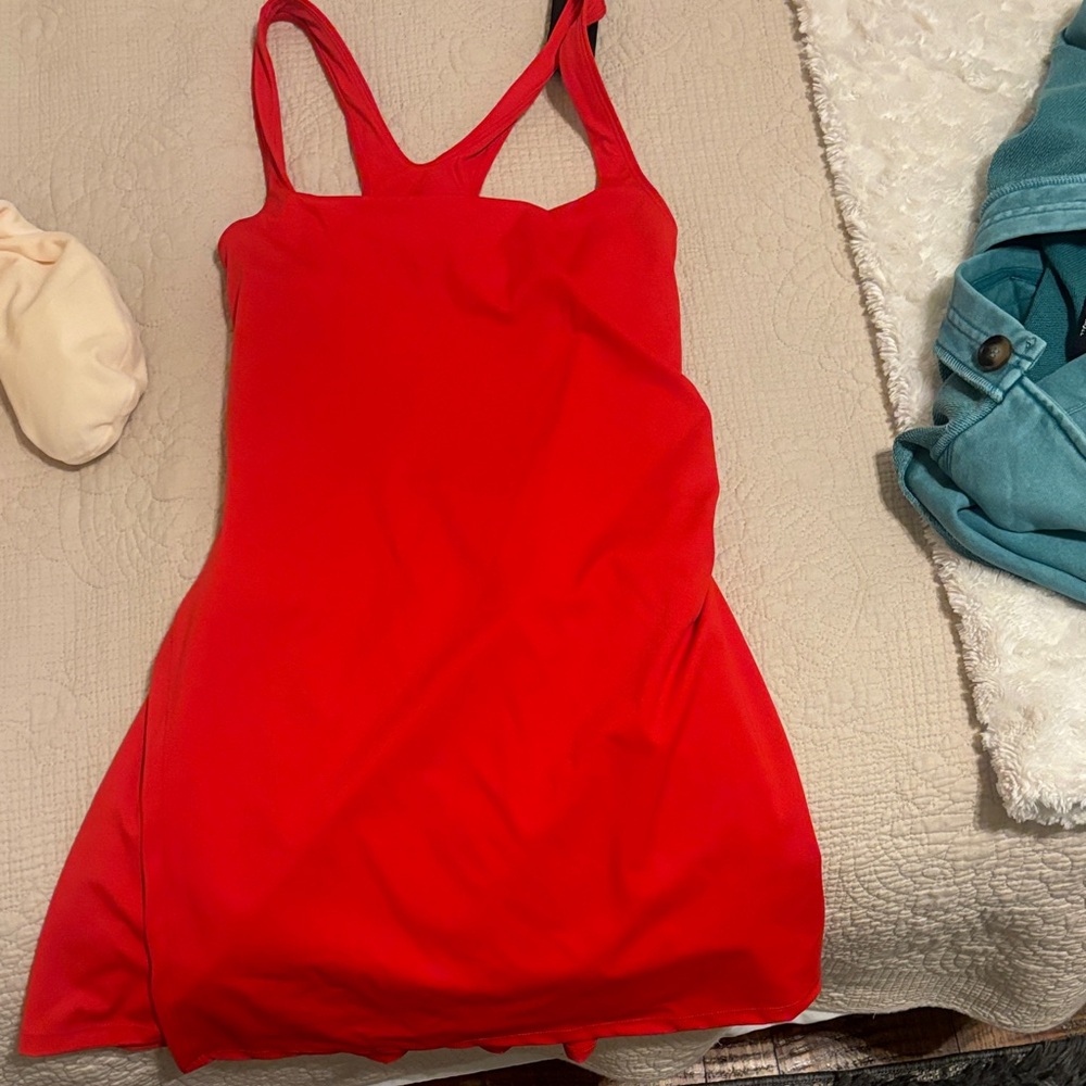 Red athletic dress